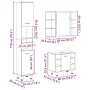 Juego de muebles baño 3 piezas madera ingeniería roble artisan by , Bathroom furniture - Ref: Foro24-3328570, Price: 230,77 €...
