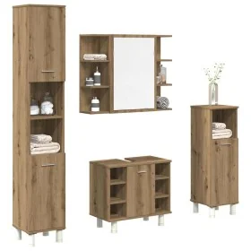 Juego de muebles baño 4 piezas madera ingeniería roble artisan by , Bathroom furniture - Ref: Foro24-3328558, Price: 280,42 €...