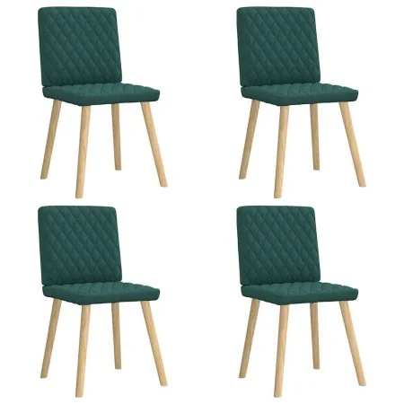 Sillas de comedor 4 unidades tela verde oscuro | Foro24.es | Tu tienda online para hogar, jardín y más Foro24.es