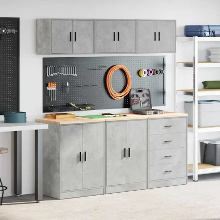 Armarios 6 uds para garaje madera de ingeniería ris hormigón | Foro24.es | Tu tienda online para hogar, jardín y más Foro24.es