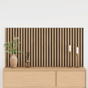 Paneles acústicos de pared 2 uds listones 60,5x60 cm de , Recubrimiento de paredes - Ref: Foro24-42002578, Precio: 46,39 €, D...