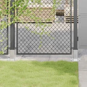 Bases para postes cuadradas 4 uds. Plata 61x61 mm von , Zaunpfosten - Ref: Foro24-42000004, Preis: 23,14 €, Rabatt: -5%%