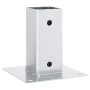 Bases para postes cuadradas 4 uds. Plata 61x61 mm by , fence posts - Ref: Foro24-42000004, Price: 23,14 €, Discount: -5%%
