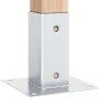 Bases para postes cuadradas 4 uds. Plata 61x61 mm by , fence posts - Ref: Foro24-42000004, Price: 23,14 €, Discount: -5%%