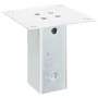 Bases para postes cuadradas 4 uds. Plata 61x61 mm by , fence posts - Ref: Foro24-42000004, Price: 23,14 €, Discount: -5%%