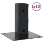 Bases para postes cuadradas 12 uds. Antracita 46x46 mm by , fence posts - Ref: Foro24-42000019, Price: 54,37 €, Discount: -5%%