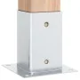 Bases para postes cuadradas 4 uds. Plata 91x91 mm | Foro24.es | Tu tienda online para hogar, jardín y más Foro24.es