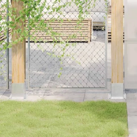 Bases para postes cuadradas 4 uds. Plata 101x101 mm | Foro24.es | Tu tienda online para hogar, jardín y más Foro24.es