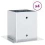 Bases para postes cuadradas 4 uds. Plata 101x101 mm | Foro24.es | Tu tienda online para hogar, jardín y más Foro24.es