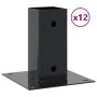 Bases para postes cuadradas 12 uds. Antracita 71x71 mm by , fence posts - Ref: Foro24-42000025, Price: 66,72 €, Discount: -5%%