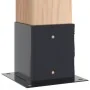Bases para postes cuadradas 12 uds. Antracita 101x101 mm by , fence posts - Ref: Foro24-42000031, Price: 86,76 €, Discount: -5%%
