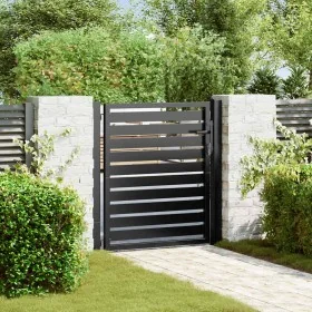 Puerta de jardín con cerradura de aluminio negra 100x100 cm by , garden gates - Ref: Foro24-42004146, Price: 259,23 €, Discou...