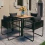 Set de comedor de jardín de 5 piezas PVC ratán negro y marrón by , Garden sets - Ref: Foro24-3060107, Price: 430,09 €, Discou...