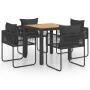 Set de comedor de jardín de 5 piezas PVC ratán negro y marrón by , Garden sets - Ref: Foro24-3060107, Price: 430,09 €, Discou...