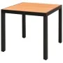 Set de comedor de jardín de 5 piezas PVC ratán negro y marrón by , Garden sets - Ref: Foro24-3060107, Price: 430,09 €, Discou...