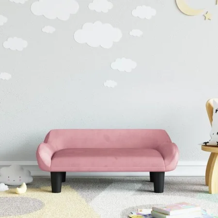 Sofá para niños de terciopelo rosa 70x40x24 cm von , Baby- und Kleinkindmöbel - Ref: Foro24-3196352, Preis: 67,41 €, Rabatt: ...