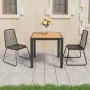 Set de comedor de jardín de 3 piezas PVC ratán negro y marrón by , Garden sets - Ref: Foro24-3060124, Price: 263,13 €, Discou...