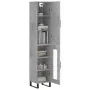 Aparador de madera contrachapada gris hormigón 34,5x34x180 cm | Foro24.es | Tu tienda online para hogar, jardín y más Foro24.es