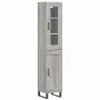 Aparador alto madera contrachapada gris Sonoma 34,5x34x180 cm | Foro24.es | Tu tienda online para hogar, jardín y más Foro24.es