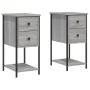 Mesitas de noche 2 uds madera de ingeniería gris 32x42x70 cm von , Nachttische - Ref: Foro24-826100, Preis: 105,90 €, Rabatt:...