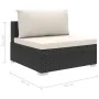 Set muebles de jardín 11 piezas con cojines ratán sintético negro de , Conjuntos de jardín - Ref: Foro24-46827, Precio: 1,00 ...