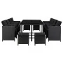 Set comedor de jardín 13 piezas y cojines ratán sintético negro by , Garden sets - Ref: Foro24-46534, Price: 915,67 €, Discou...