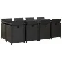 Set comedor de jardín 13 piezas y cojines ratán sintético negro by , Garden sets - Ref: Foro24-46534, Price: 915,67 €, Discou...