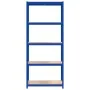 Estantería almacenaje 5 niveles azul madera contrachapada acero by , Industrial shelving - Ref: Foro24-152856, Price: 52,02 €...