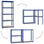 Estantería almacenaje 5 niveles azul madera contrachapada acero by , Industrial shelving - Ref: Foro24-152856, Price: 52,02 €...