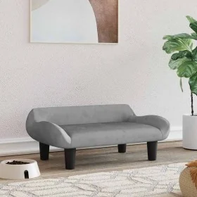 Cama para perros de terciopelo gris claro 70x40x24 cm by , Beds for dogs - Ref: Foro24-171952, Price: 70,22 €, Discount: -5%%