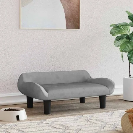 Cama para perros de terciopelo gris claro 70x40x24 cm von , Betten für Hunde - Ref: Foro24-171952, Preis: 70,22 €, Rabatt: -5%%
