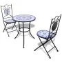 Set de mesa y sillas de jardín 3 pzas con mosaico azul y blanco de , Conjuntos de jardín - Ref: Foro24-271771, Precio: 237,43...