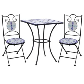 Mesa y sillas de bistró 3 piezas mosaico cerámica azul y blanco von , Gartensets - Ref: Foro24-279413, Preis: 259,61 €, Rabat...