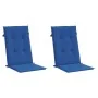 Cojín silla de jardín respaldo alto 2 uds tela azul 120x50x3 cm by , Cushions for chairs and sofas - Ref: Foro24-314116, Pric...