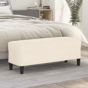 Comprar Banco de terciopelo color crema 100x35x41