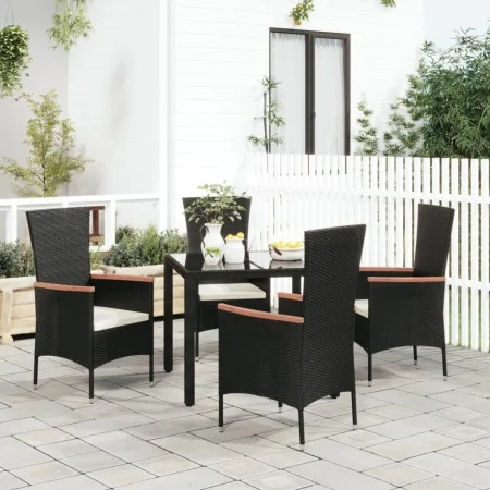 Sillas de jardín con cojines 4 unidades ratán sintético negro | Foro24.es | Tu tienda online para hogar, jardín y más Foro24.es