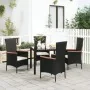 Sillas de jardín con cojines 4 unidades ratán sintético negro | Foro24.es | Tu tienda online para hogar, jardín y más Foro24.es