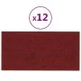 Paneles de pared 12 uds tela rojo tinto 30x15 cm 0,54 m² | Foro24.es | Tu tienda online para hogar, jardín y más Foro24.es