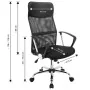 HI Silla de oficina acero negra by , Office chairs - Ref: Foro24-423978, Price: 115,20 €, Discount: -5%%