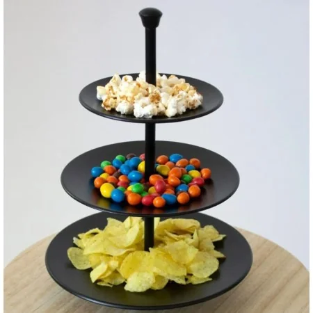 Excellent Houseware Bandeja para servir de 3 niveles negro mate 36,5cm de , Bandejas - Ref: Foro24-442502, Precio: 19,11 €, D...