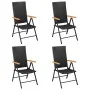 Juego de comedor para jardín 5 piezas negro y marrón by , Garden sets - Ref: Foro24-3060077, Price: 409,56 €, Discount: -5%%