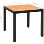 Juego de comedor para jardín 5 piezas negro y marrón by , Garden sets - Ref: Foro24-3060077, Price: 409,56 €, Discount: -5%%