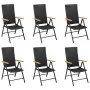 Juego de comedor para jardín 7 piezas negro y marrón von , Gartensets - Ref: Foro24-3060080, Preis: 666,89 €, Rabatt: -5%%