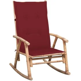 Silla mecedora con cojín bambú de , Sillas de jardín - Ref: Foro24-3063912, Precio: 128,56 €, Descuento: -5%%