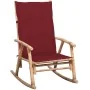 Silla mecedora con cojín bambú de , Sillas de jardín - Ref: Foro24-3063912, Precio: 128,56 €, Descuento: -5%%