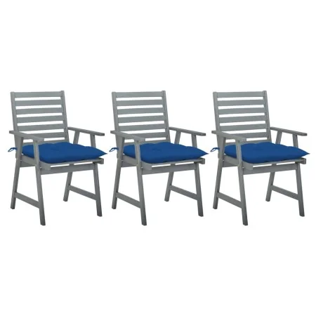 Sillas comedor de jardín 3 uds madera maciza acacia y cojines | Foro24.es | Tu tienda online para hogar, jardín y más Foro24.es