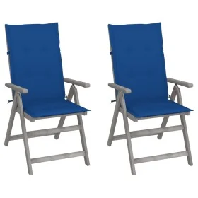 Comprar Sillas reclinables jardín y cojines 2 uds