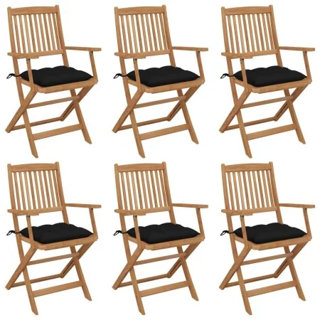 Sillas de jardín plegables 6 uds y cojines madera maciza acacia von , Gartenstühle - Ref: Foro24-3065483, Preis: 345,23 €, Ra...