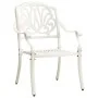 Mesa y sillas de bistró 3 piezas aluminio fundido blanco von , Gartensets - Ref: Foro24-3070579, Preis: 552,90 €, Rabatt: -5%%