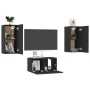 Set de muebles de salón TV 3 pzas madera de ingeniería negro by , TV Furniture - Ref: Foro24-3078762, Price: 87,59 €, Discoun...